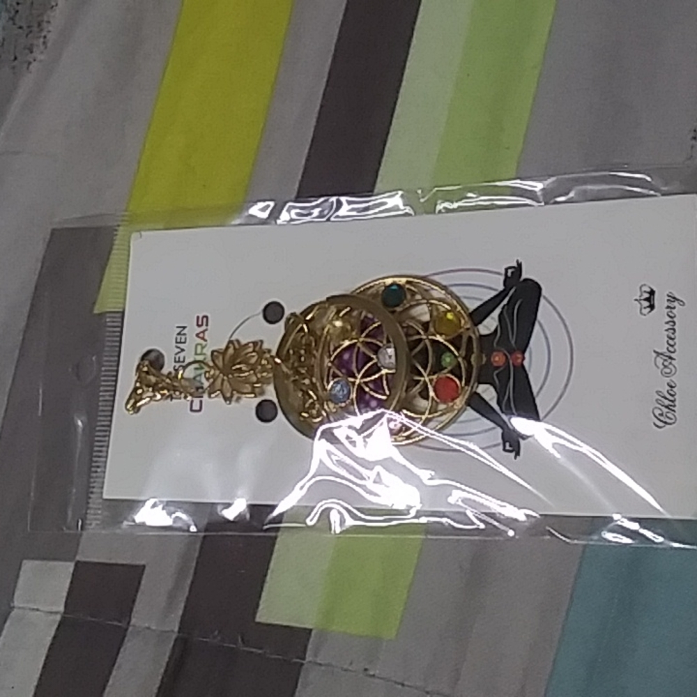 Key ring with the seven Chakras